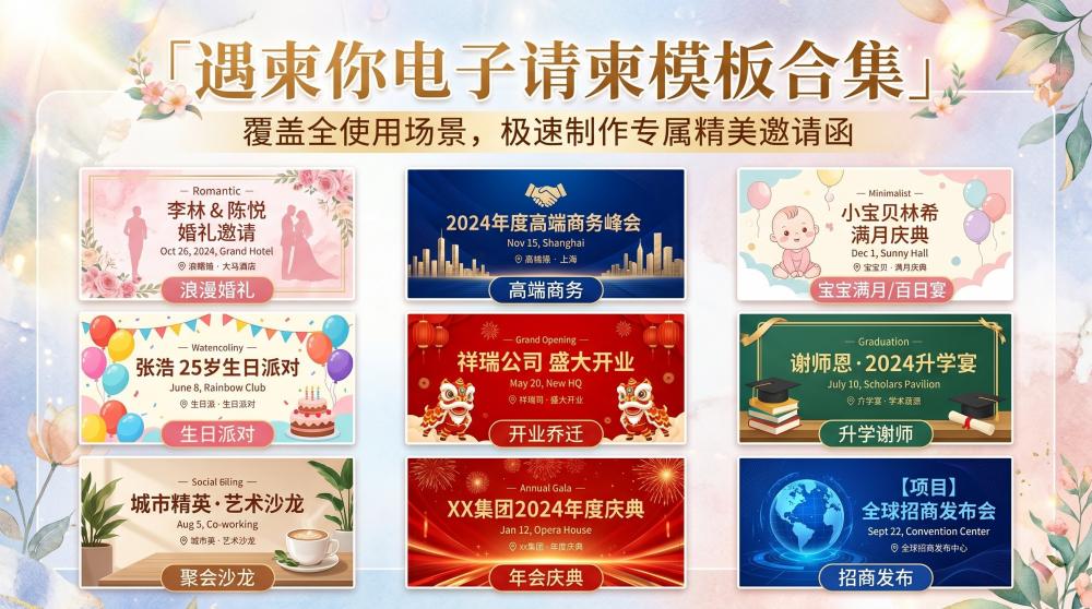 超全在线会议邀请函模板！零基础直接套用，省心又高级